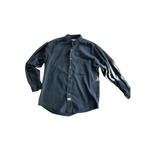 Vintage Bugle Boy Black Button Down Denim Shirt Mens